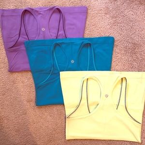 Bundle of three Lululemon racer back tank tops!
